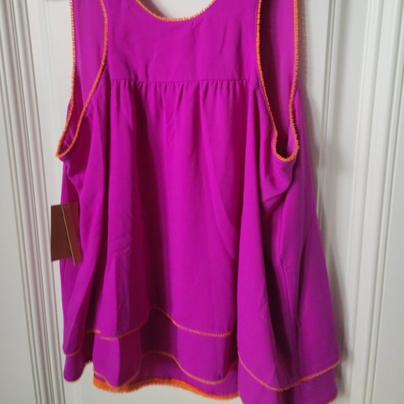 NWT Rachel Roy Size L Magenta Tank - Picture 2 of 6